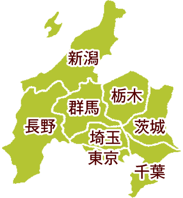 配達対象地域の地図