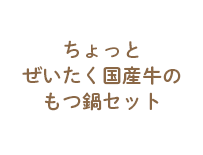 ちょっとぜいたく国産牛のもつ鍋セット