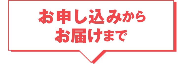 お申し込みからお届けまで