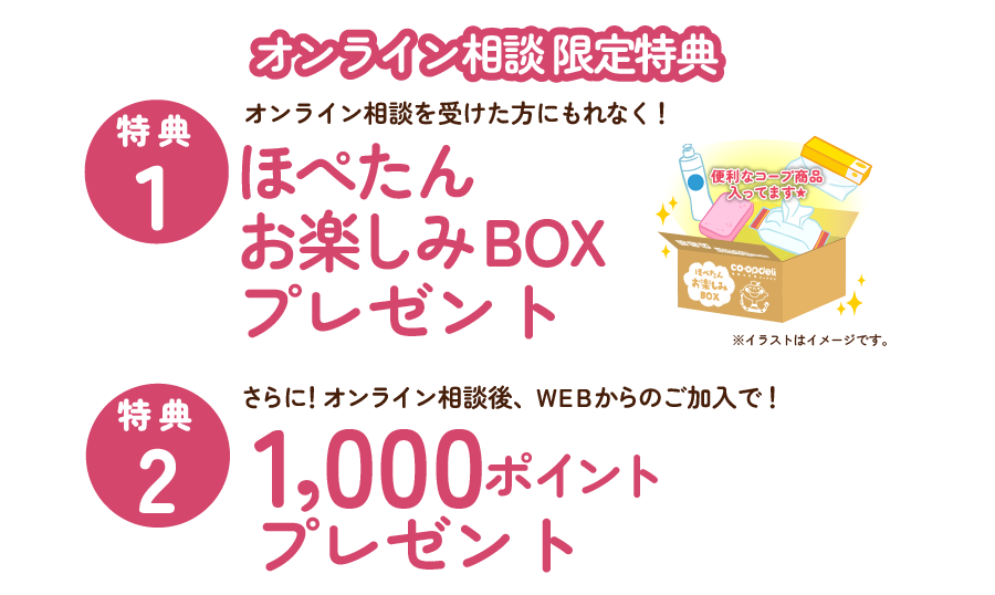 オンライン相談限定特典