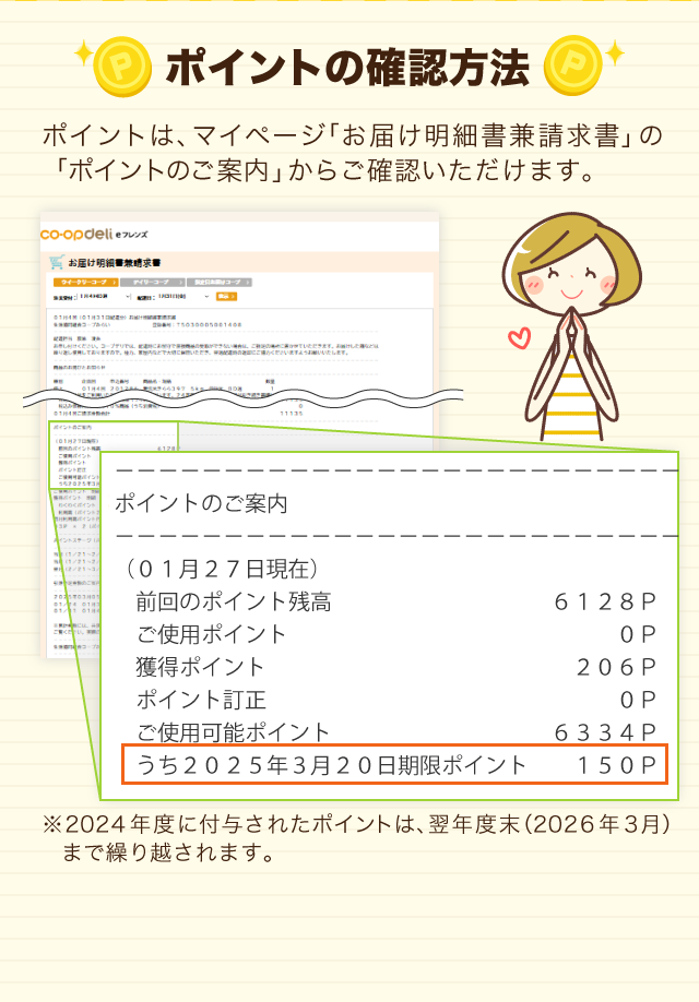 ポイントの確認方法