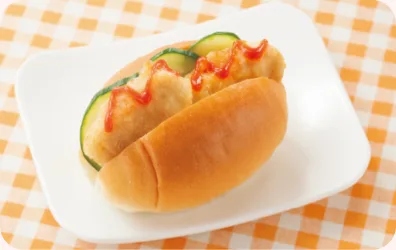 国産鶏むね肉のチキンナゲットサンドの調理例