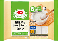 国産米をふっくら炊いた白かゆ