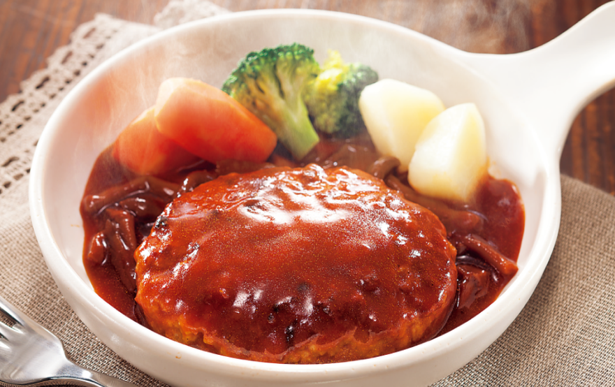 レンジで！ふっくらやわらかハンバーグ