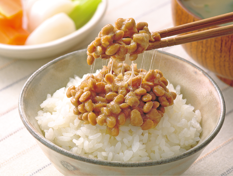 CO・OP 極小粒納豆の調理例