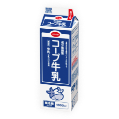 コープ牛乳のパッケージ