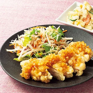 野菜と食べる!葱まみれ油淋鶏